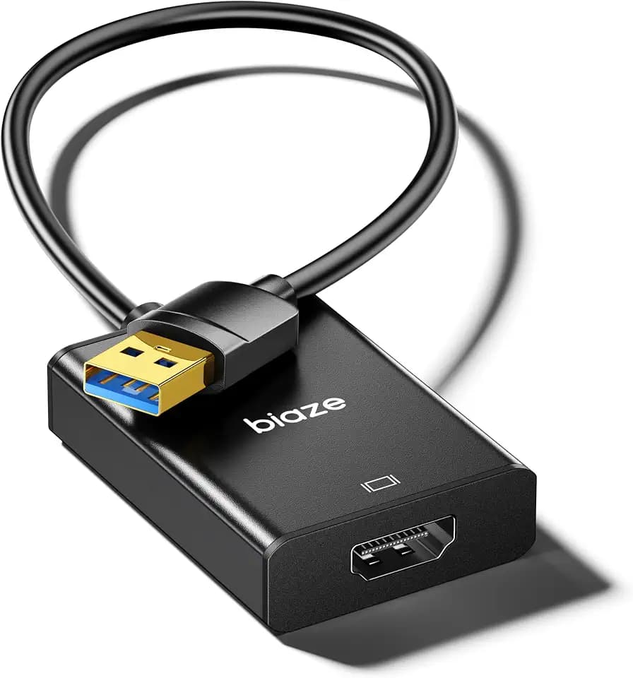 USB 3.0 zu HDMI Adapter, 1080P@60Hz HDR für Laptop/PC/TV/Monitor/Projektor, Plug and Play, HD Audio Video Übertragung, Kompatibel mit Windows/Mac