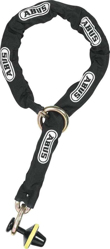 ABUS Motorradschloss Granit 68 Victory 12KS 120 Black Loop - Bremsscheibenschloss + 12 mm dicke Kette - ABUS-Sicherheitslevel 17