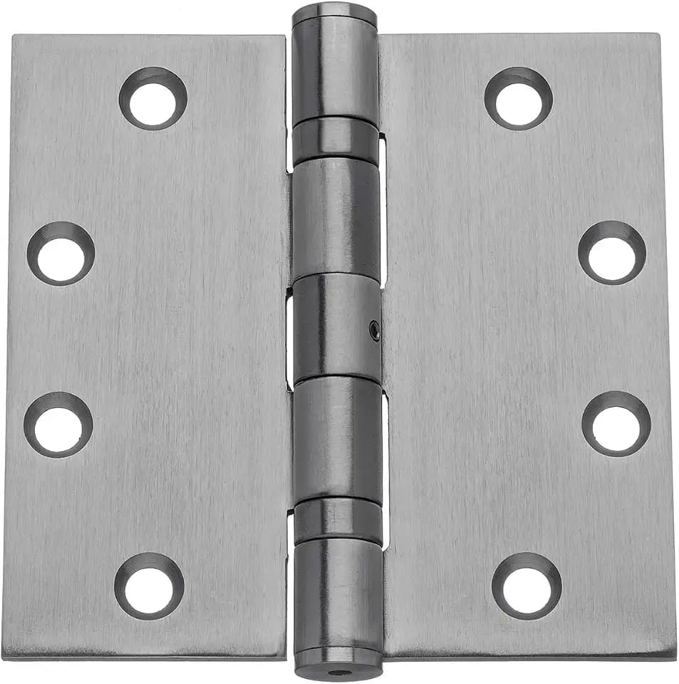 Dynasty 4-1/2" x 4-1/2" Ball Bearing Door Hinge, Stainless Steel, 3-Pack