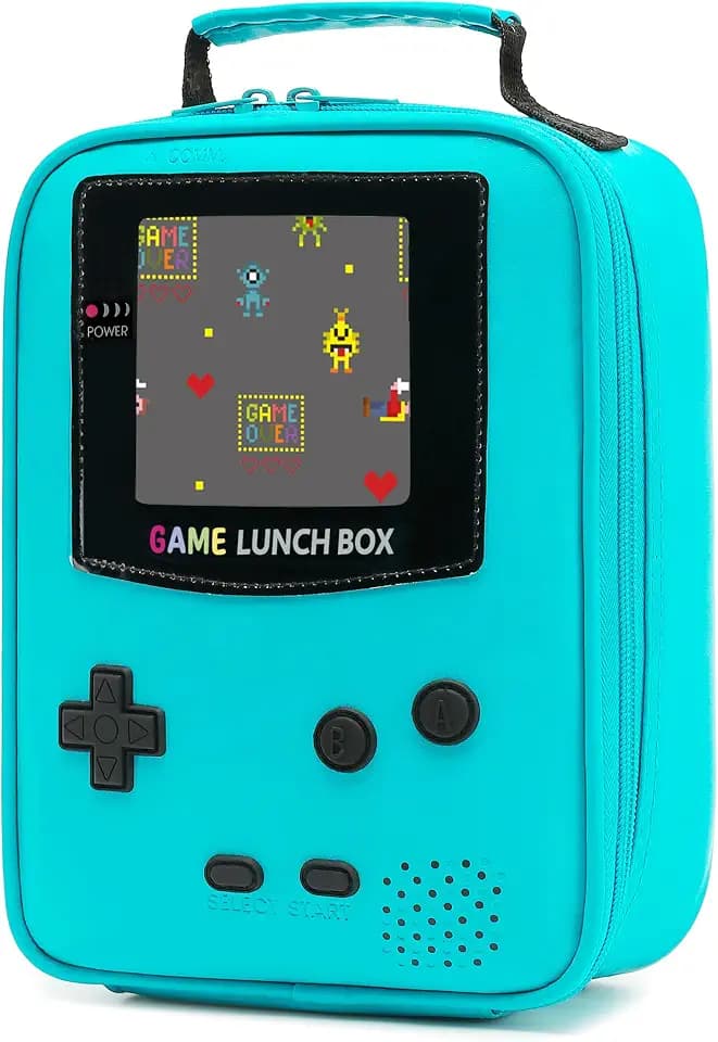 Tongtai Boy Lunch Box,Kids Lunch Bag Insulated Leather Game Lunch Box for School Thermal Meal Cooler Lunch Boxes for Boy Kid Teen
