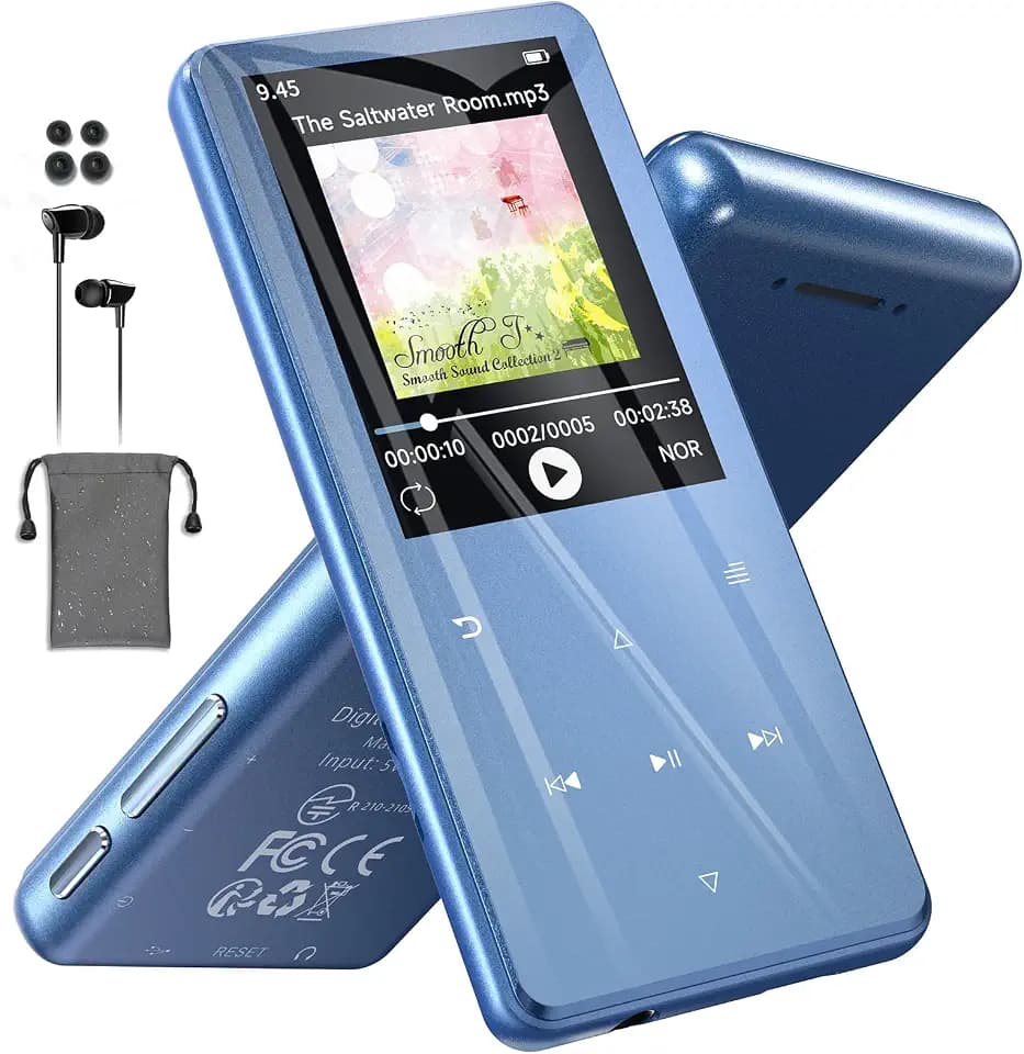 RUIZU 64GB MP3 Player Bluetooth 5.3, 2,4" Display, Touch-Tasten