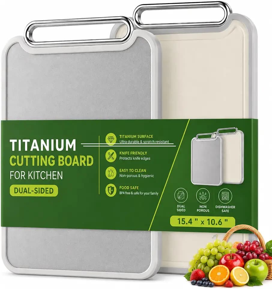 Titanium Cutting Board for Kitchen, 15.4 x 10.6 Inch