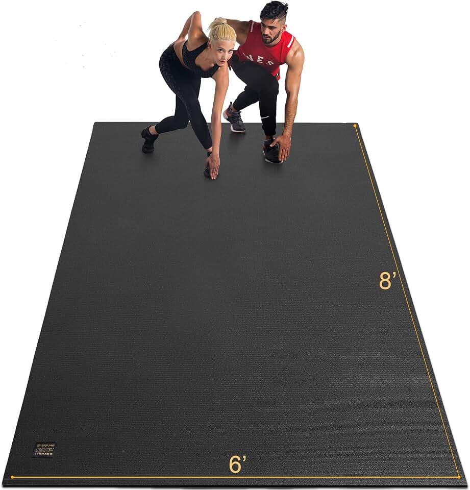 GXMMAT Extra Large Exercise Mat 16'x6'/12'x6'/10'x6'/8'x6'(7mm)