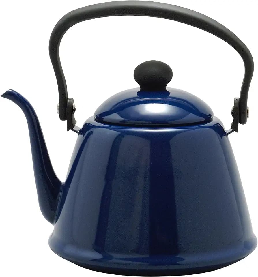 Noda Horo Drip Kettle II Hollow 0.6 gal (2 L) Induction Compatible, Navy, Made in Japan DK-200NB