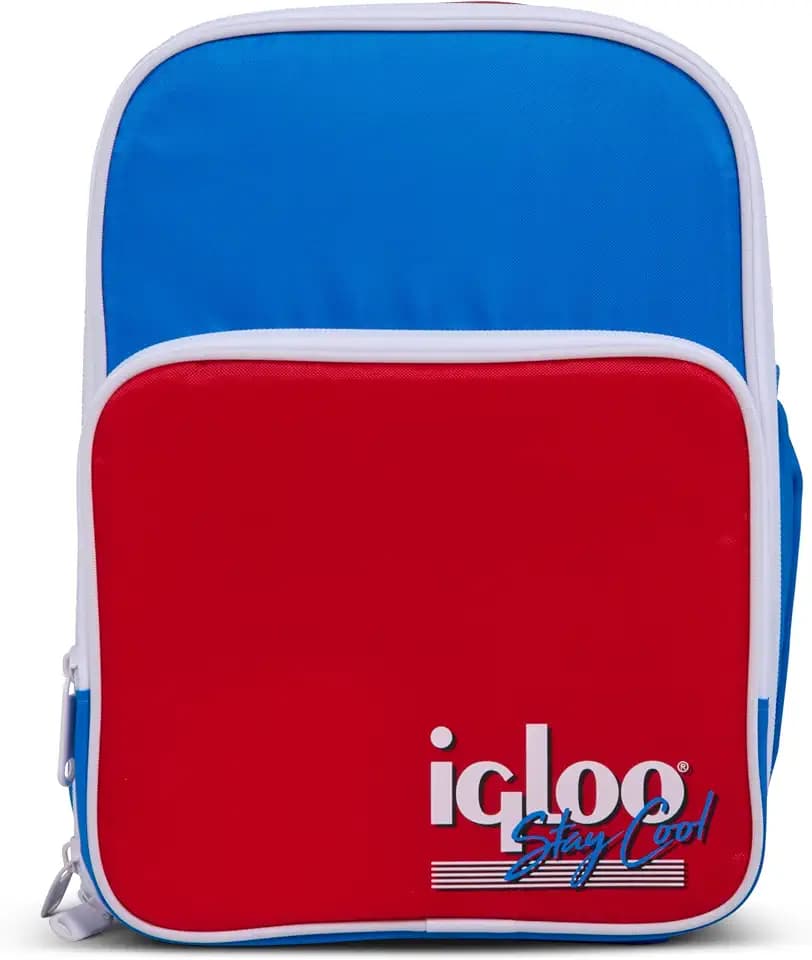 Igloo Retro 12-Can Mini Convertible Backpack Cooler, Red, White & Blue