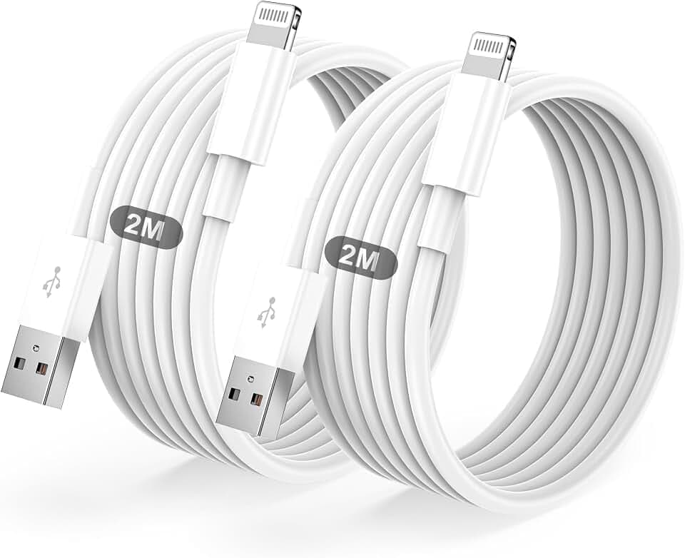 IPhone Ladekabel 2Pack 2M+2M USB auf Lightning Kabel MFi Zertifiziert für Apple Schnellladekabel,für IPhone 14/13/12/11/Pro/ProMax/Mini/XS/XR/MAX/X/8/7/6/6s/Plus/SE/iPad Mini