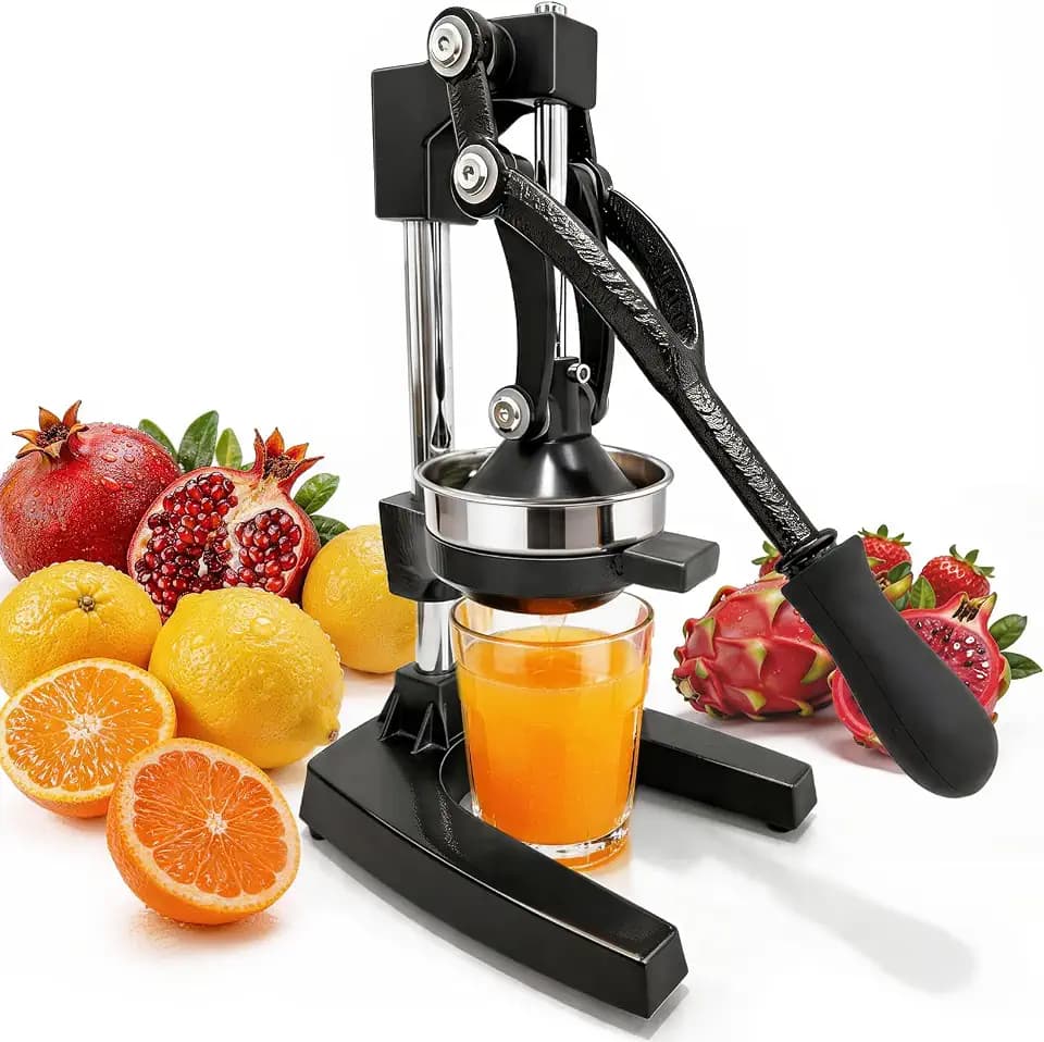 Cast Iron Hand Press, Lemon Manual Juicer, Citrus Press, Black