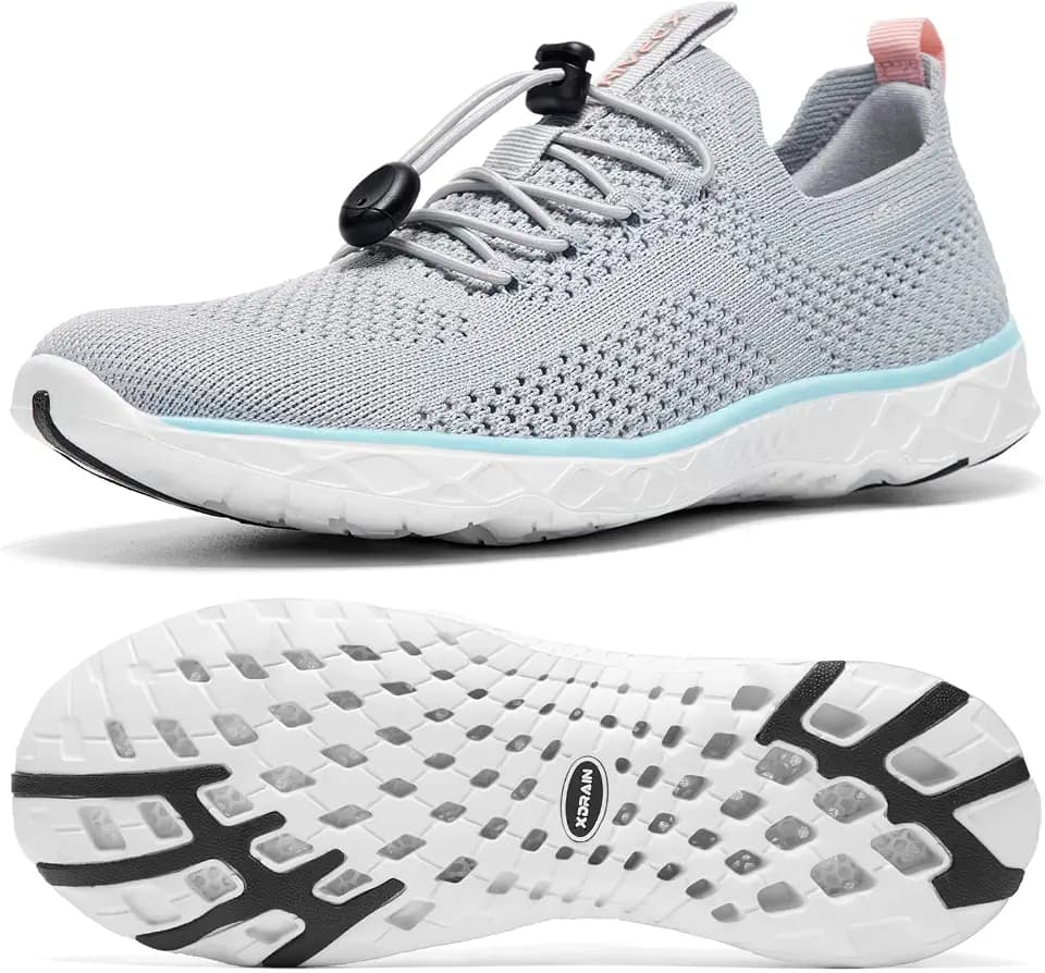 KOLILI Women's Stylish Water Shoes, Tennis Walking Shoes with Arch Support, Best for Water Sports, Travel & Walk