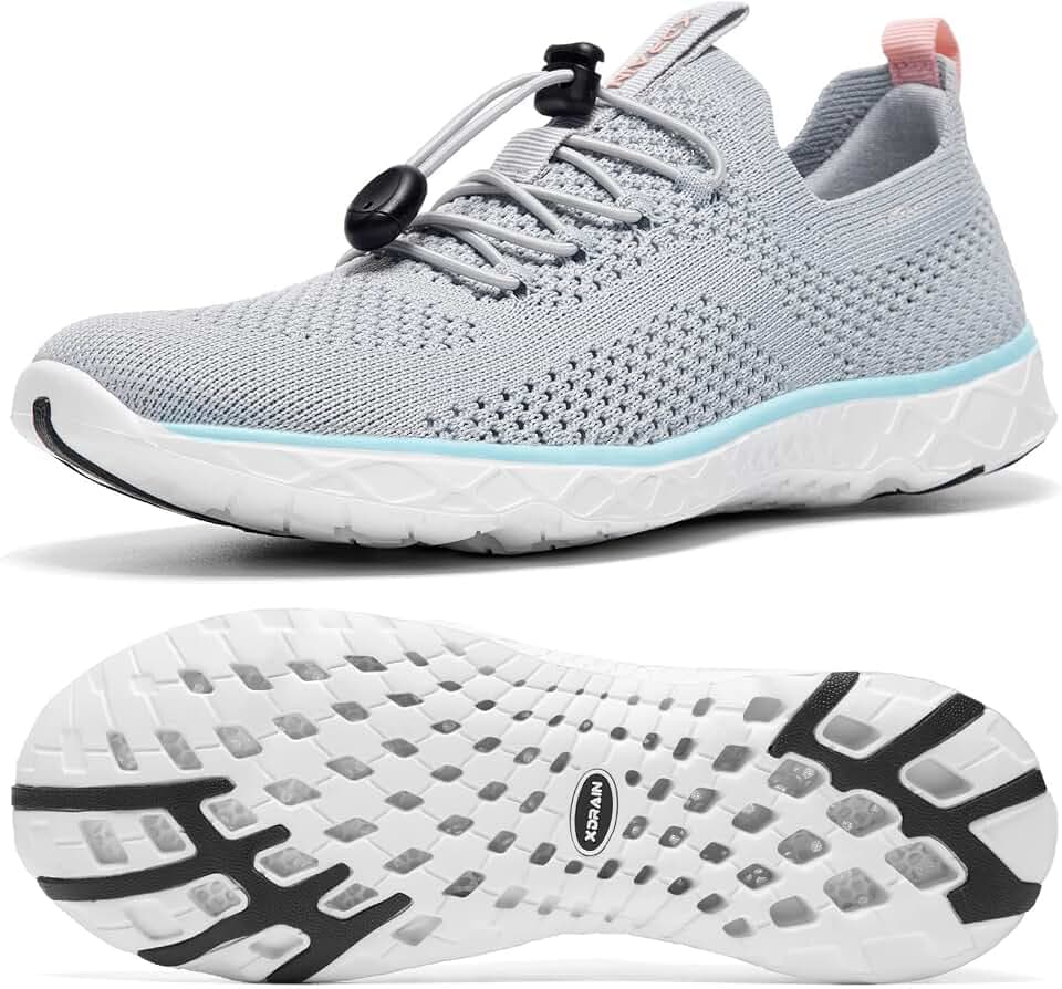 KOLILI Women's Stylish Water Shoes, Tennis Walking Shoes with Arch Support, Best for Water Sports, Travel & Walk