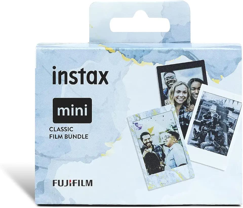 instax Mini Film 3'er Pack mit Black Frame, Blue Marble & Monochrome