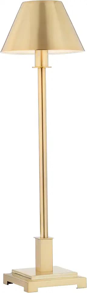 JONATHAN Y Roxy Slim Modern LED Table Lamp Metal 26", Brushed Brass Gold