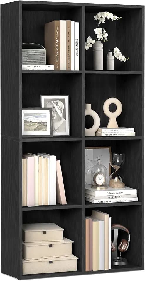 VASAGLE Bookshelf, 8 Cubes Storage Organizer, 25.7 x 9.4 x 51 Inches