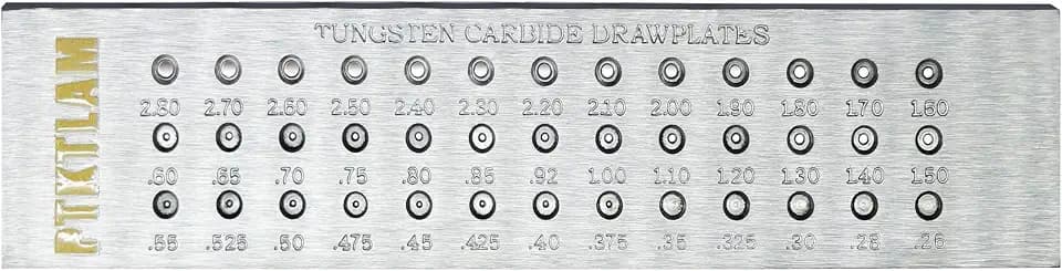 Jewelry Wire Drawplate, 0.26-2.8mm, 39 Holes