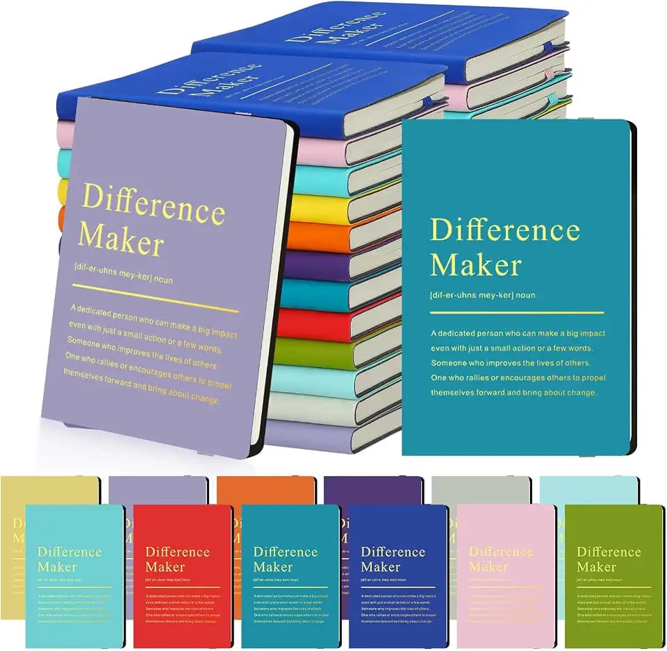 24 Pcs Employee Appreciation Gifts A6 Leather Journals Bulk, Multicolor