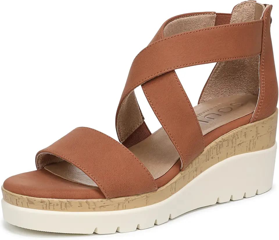 Naturalizer Women Goodtimes Casual Ankle Straps Wedge Sandal