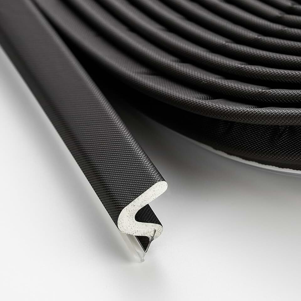 Ravinte Weather Stripping Door Seal, Q-Shaped Kerf Foam Strip, 40 FT, Black