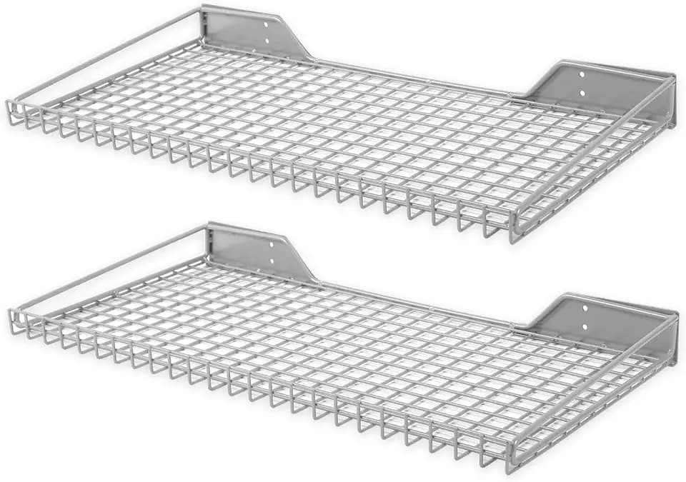 Wallmaster Garage Wall Shelves 23.6"x11.8" Wall Mount Metal Shelves 2 Pack