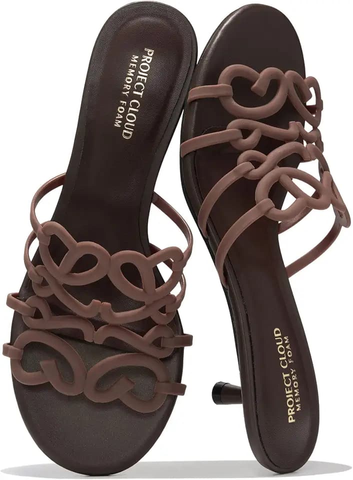 Project Cloud Kitten Heels for Women - Stylish Sandals Women Dressy