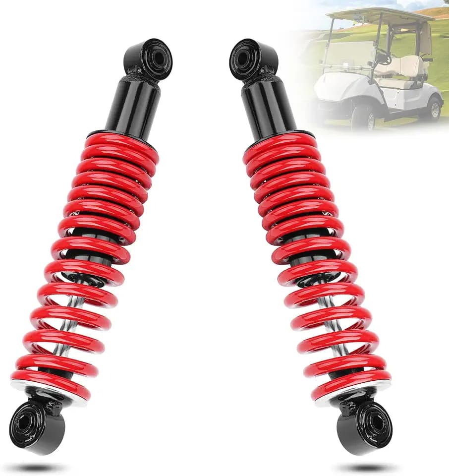 Rear Golf Cart Shock Absorbers Heavy Duty with Springs (RED)