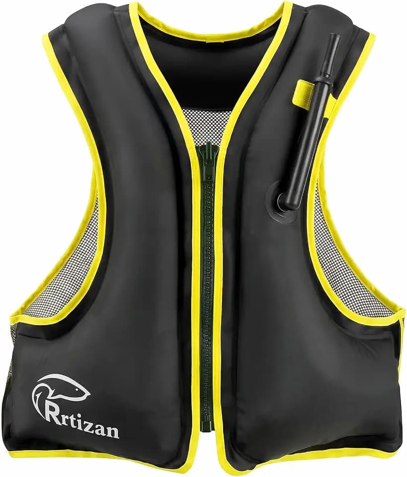 Rrtizan Inflatable Snorkel Vest for Adult, Suitable for Adult 90-220lbs