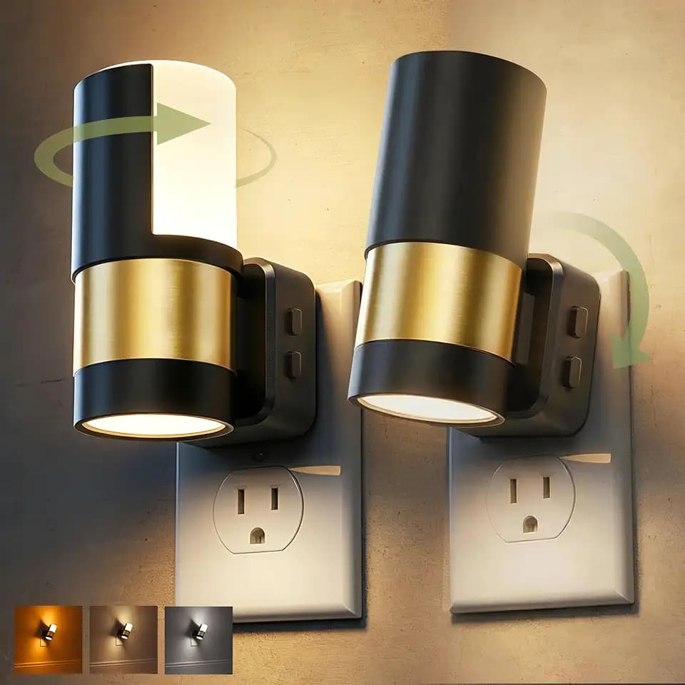 L LOHAS LED Night Lights Plug into Wall, Dimmable Plug in Night Light