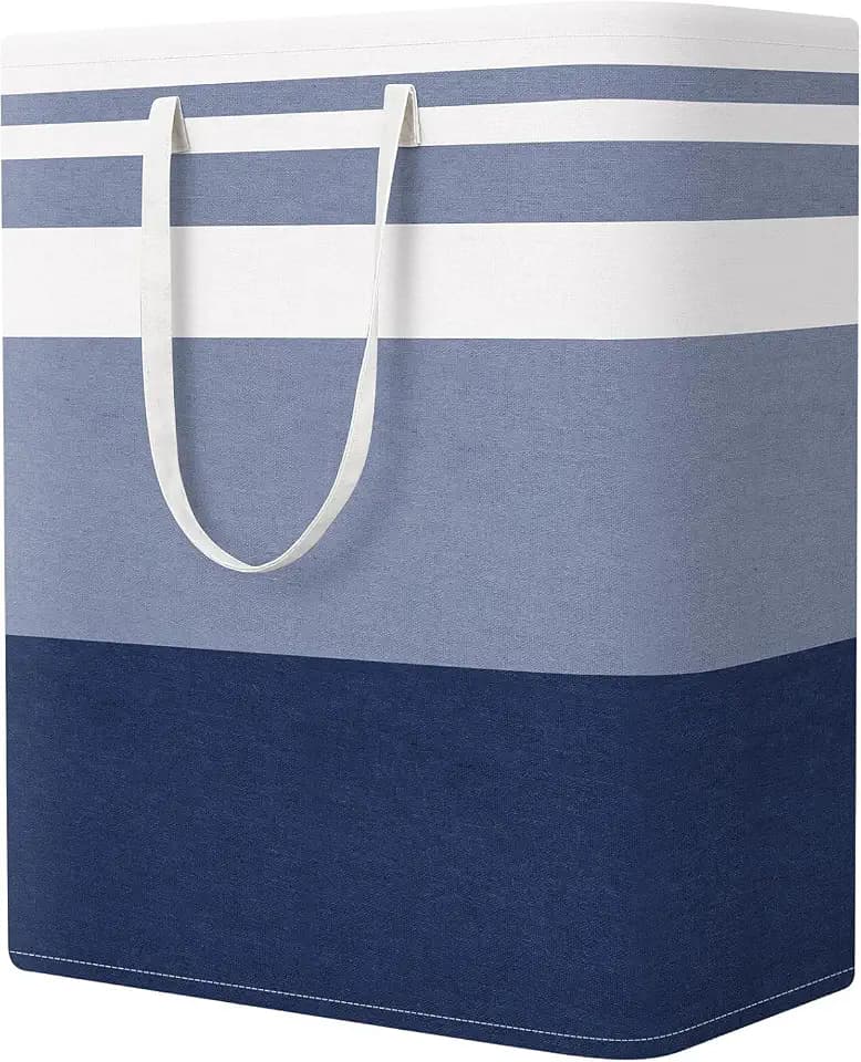 StorageRight Laundry Basket Hamper, 125L Collapsible Clothes Storage, Blue