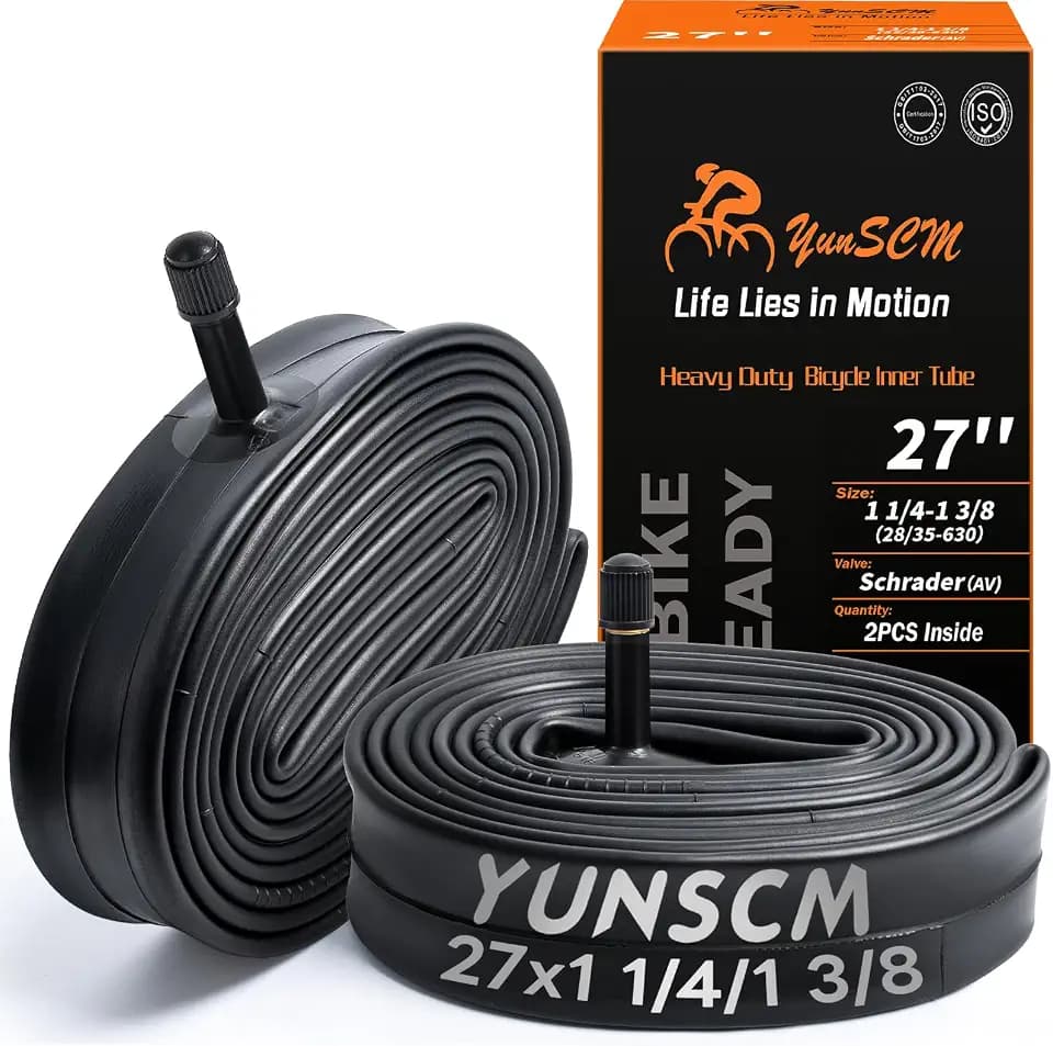2-PCS 27" Heavy Duty Bike Tubes 27x1 1/4-27x1 3/8 AV32mm Schrader Valve