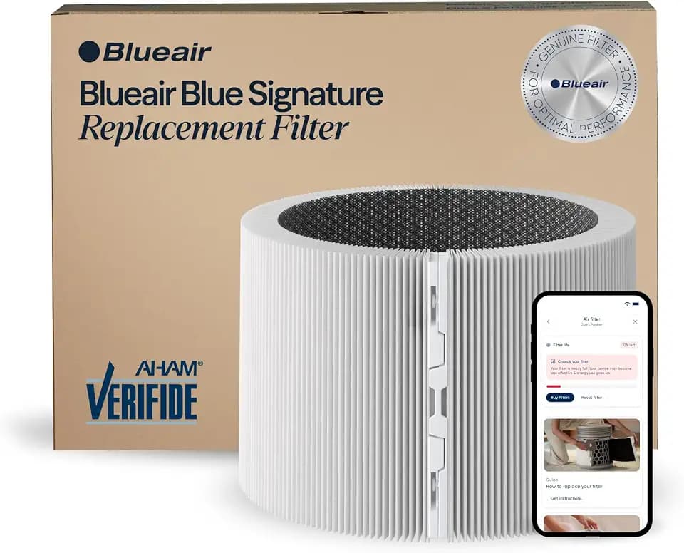 BLUEAIR Blue Signature Large Genuine Replacement Filter for Large Model Air Purifier, Patent-Pending Air Purifier Filter, Removes Pollen, Dust, Smoke, Pet Hair & Odors