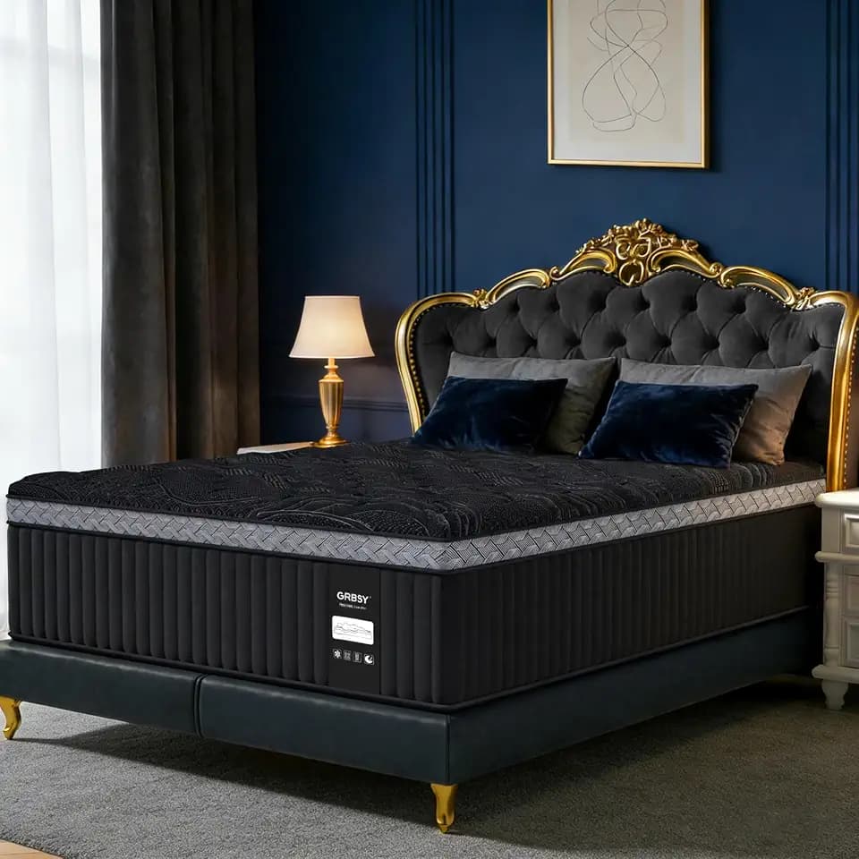 14 Inch Full Size Mattress, Upgraded Luxury Hybrid Full Mattress In A Box with 7-Zone Support for Cool Nights & Back-Pressure Relief, Fiberglass Free, 365 Nights Trial, 10 Years Warranty, Medium Firm