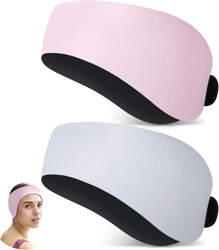 Lunmon 2 Pairs Adjustable Water Headbands for Swimming