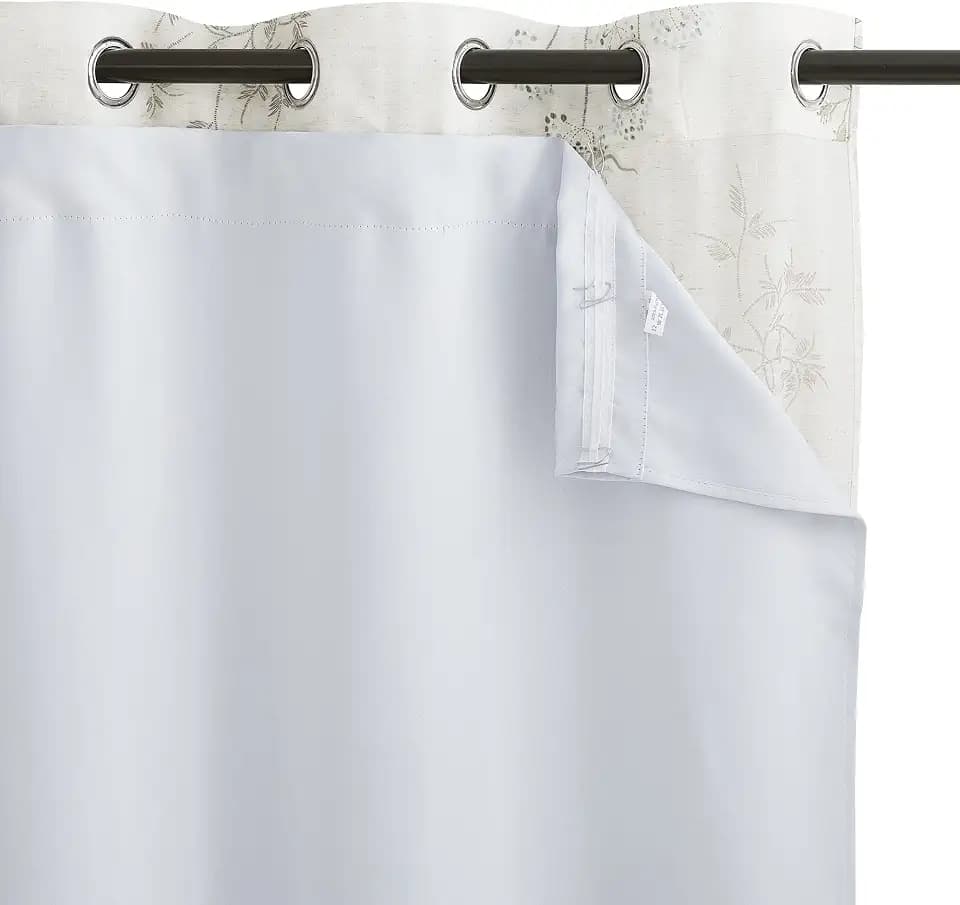 KGORGE Liners Curtains White Thermal Insulated for L 92" Drapes for Bedroom