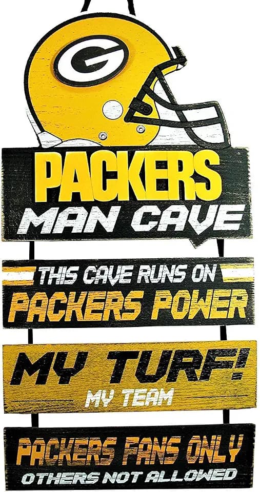 NFL Team Logo Mancave Man Cave Hanging Wall Sign