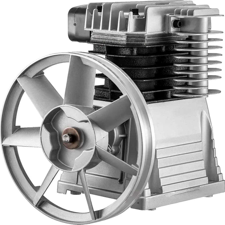 Kompressor Aggregat 2 Zylinder Kompressor 3KW 375L Aerotec Kompressor Luftdruck Aggregat max 11 bar für die chemische Industrie (3KW), Silber