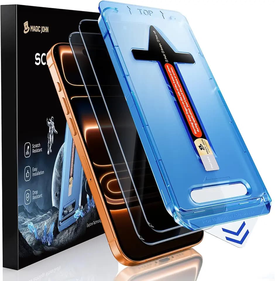 MAGIC JOHN 9H Sichtschutzfolie für iPhone 17 Pro Max, 2er Set
