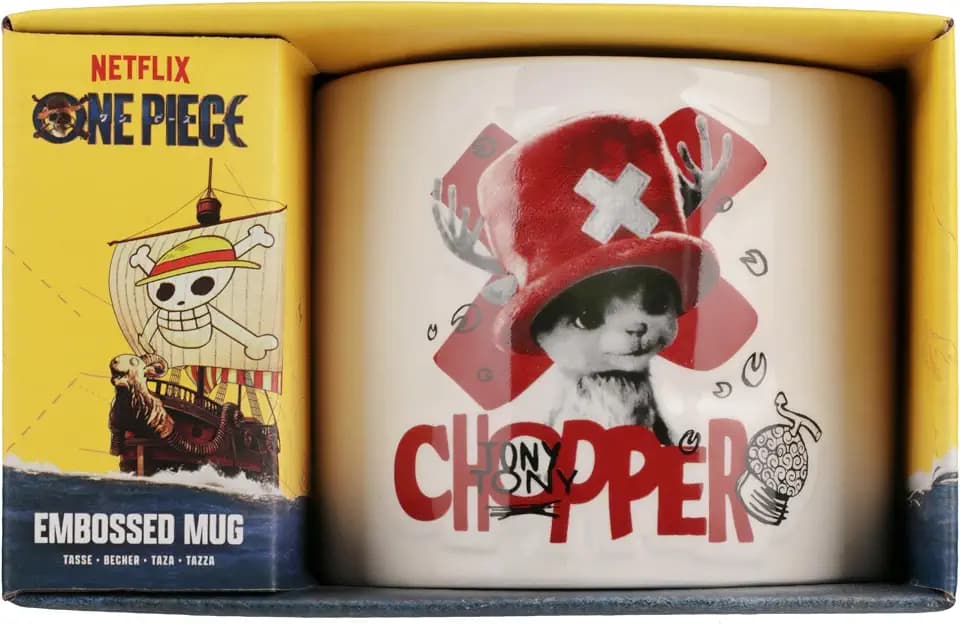 Paladone One Piece Chopper Embossed Ceramic Mug, 400ml Character Drinkware, Officially Licensed