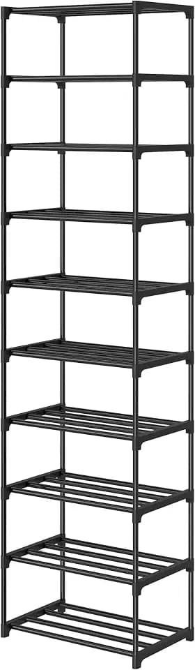 Autonomier 10 Tier Tall Shoe Rack (16.3" Wide), Narrow Lightweight Shelf