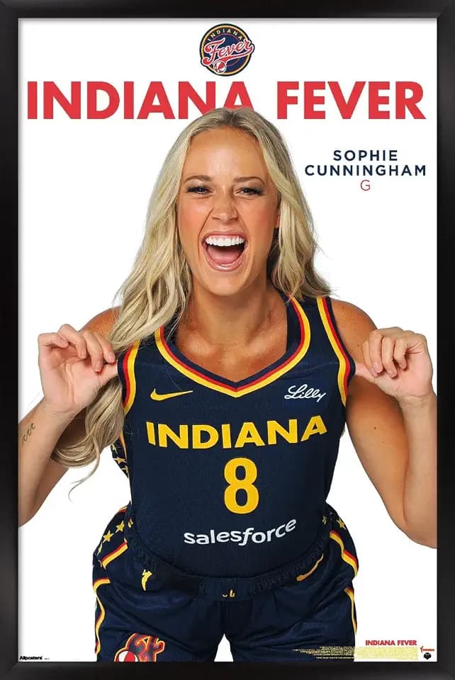 Trends International WNBA Indiana Fever - Sophie Cunningham Feature Series 25 Wall Poster, 34L x 22.4W, Black Framed Version