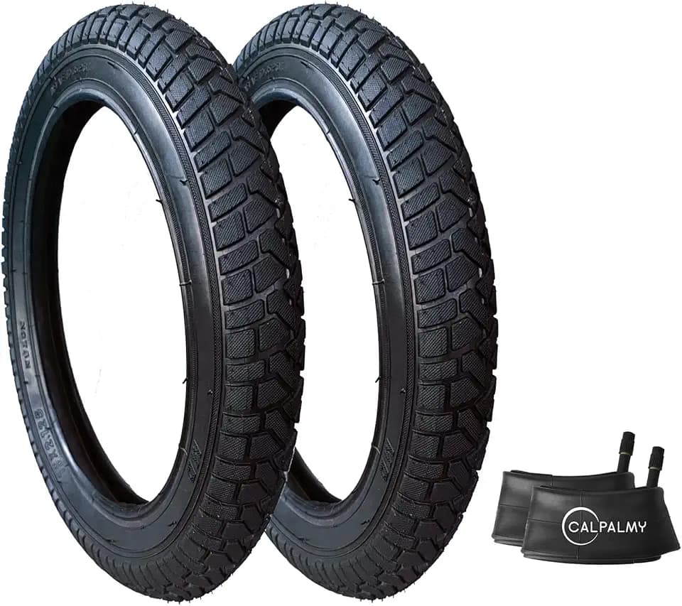 CALPALMY (2 Sets) 12"/14"/16"/18"/20" Bike Replacement Tires and Inner Tubes for MTB, BMX, Kids Bike - Compatible with RoyalBaby, Joystar, Dynacraft and More - Made from Premium Butyl Rubber