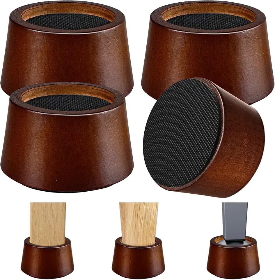 Bed Risers, 2 Inch Wooden Furniture Risers 4 Pack