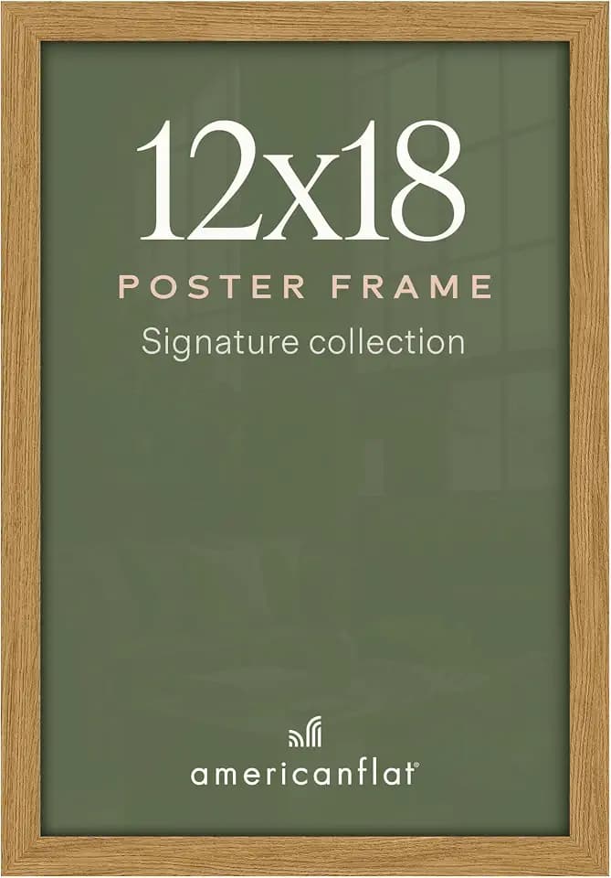 Americanflat 12x18 Picture Frame - Engineered Wood - Dark Oak