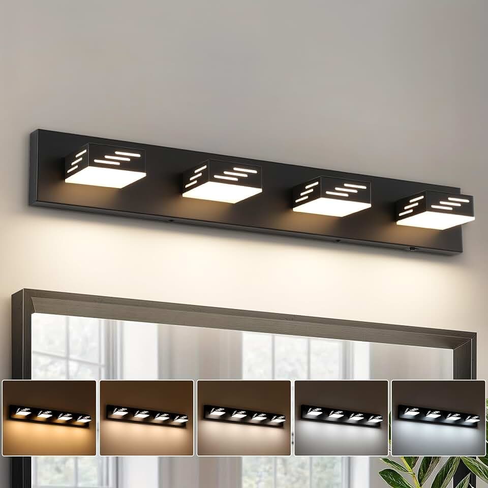 Modern LED Vanity Light for Bathroom, 5CCT Dimmable Vanity Lights