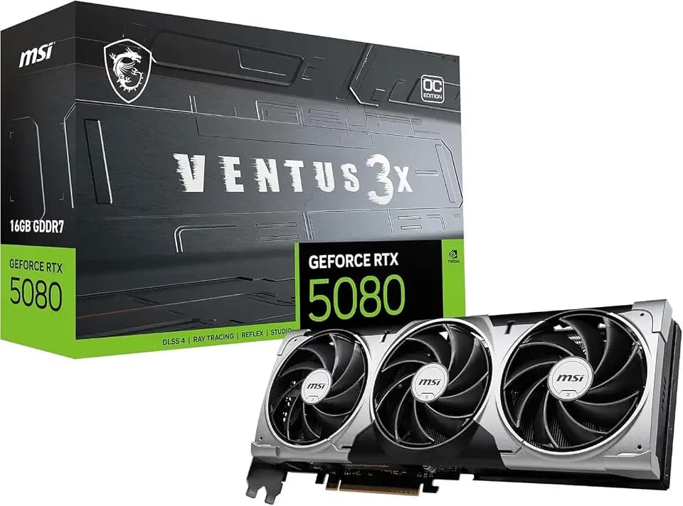 MSI GeForce RTX 5080 16G Ventus 3X OC - Gaming Grafikkarte