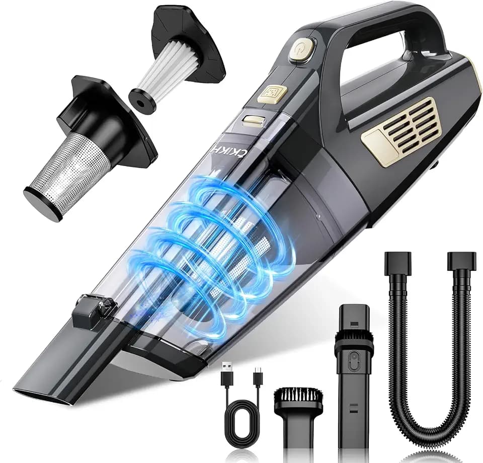 CKIKH Handheld Vacuum Cordless, 15000PA Hand Held Car Vacuum Cleaner
