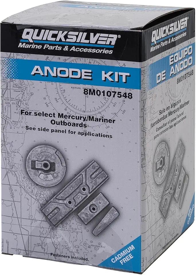 Quicksilver 8M0107548 Aluminum Anode Kit for Select Mercury 75-150 Hp Outboards