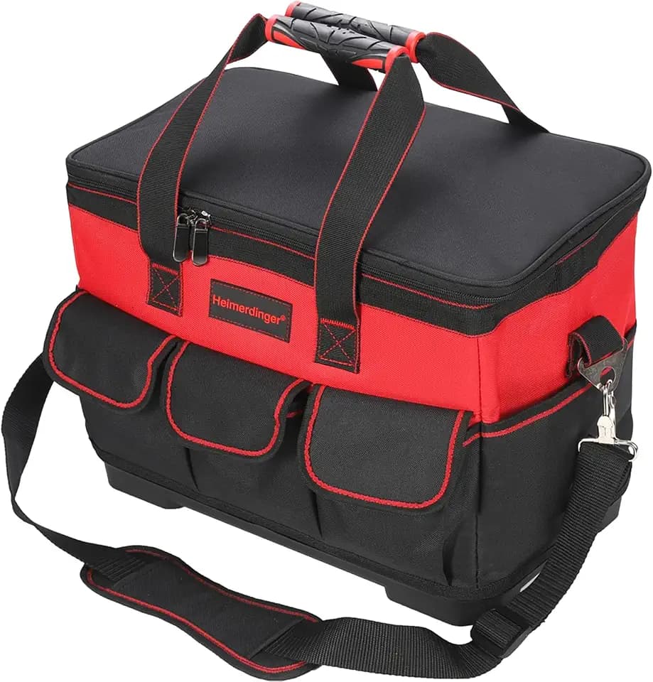 17" Tool Bag with Shoulder Strap, Waterproof Heavy Duty Organizer
