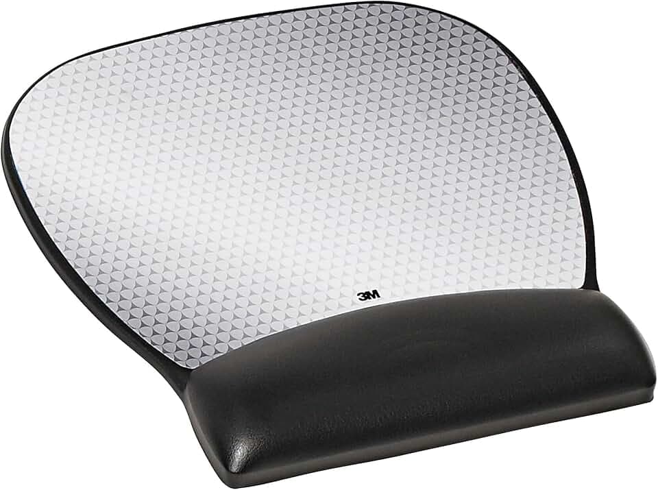 3M Precise Mouse Pad with Gel Wrist Rest, Vertex, 9.2 in x 8.7 in
