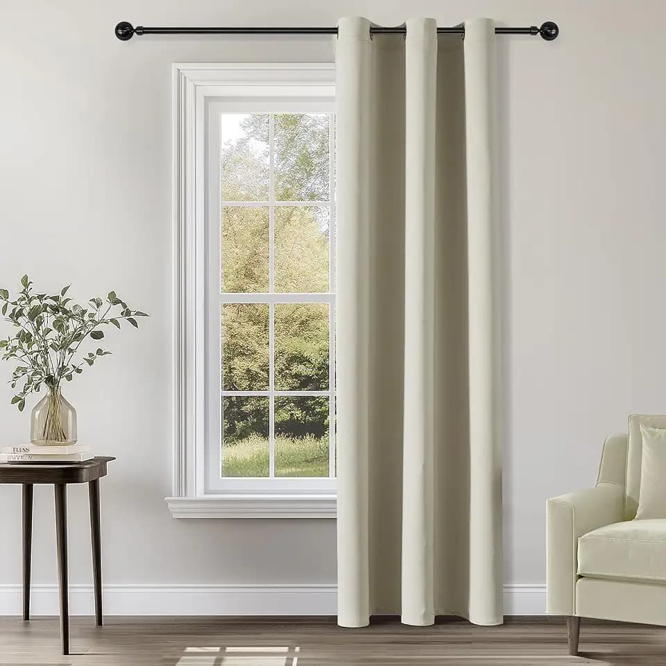 ChrisDowa Blackout Curtains Door Curtain 72 Inches Long Closet Drapes