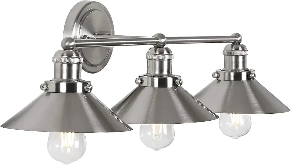 JONATHAN Y July 3-Light 26.5" Vanity Light, Nickel