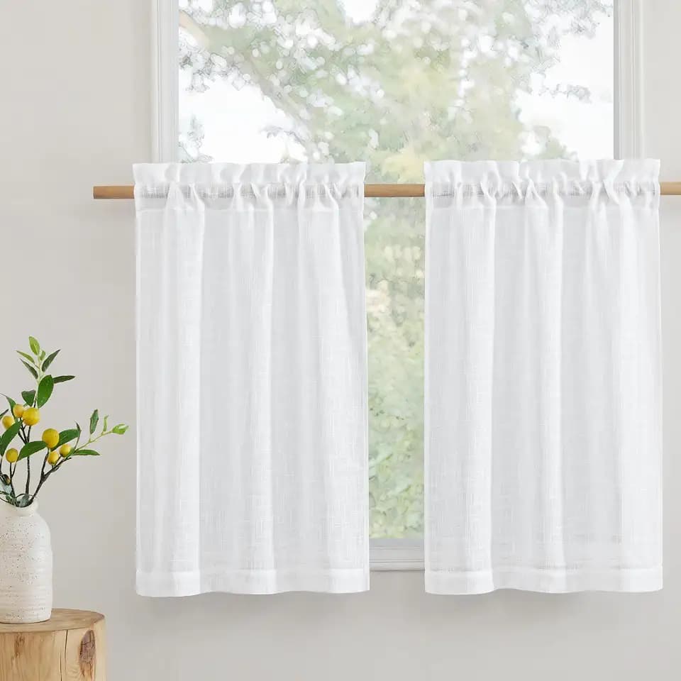 RYB HOME Window Topper Valances 24 inches for Bathroom