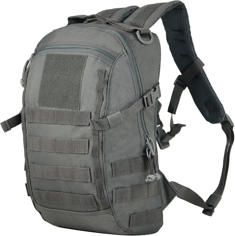 Small Tactical Hiking Backpack, 12L MOLLE Bookbag Daypack for Travel